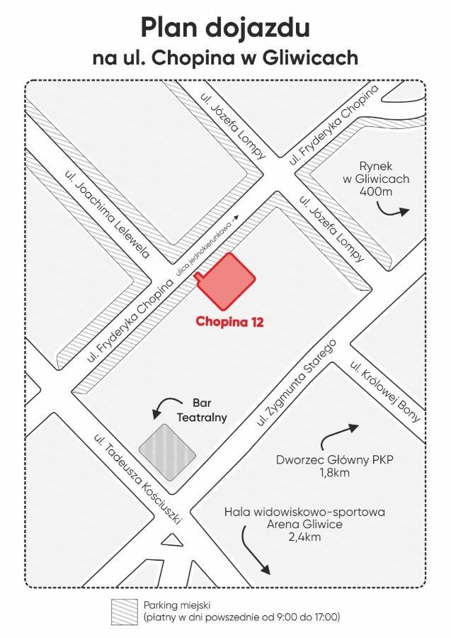 Kairos Apartments - Chopin - Scisle Centrum グリヴィツェ エクステリア 写真